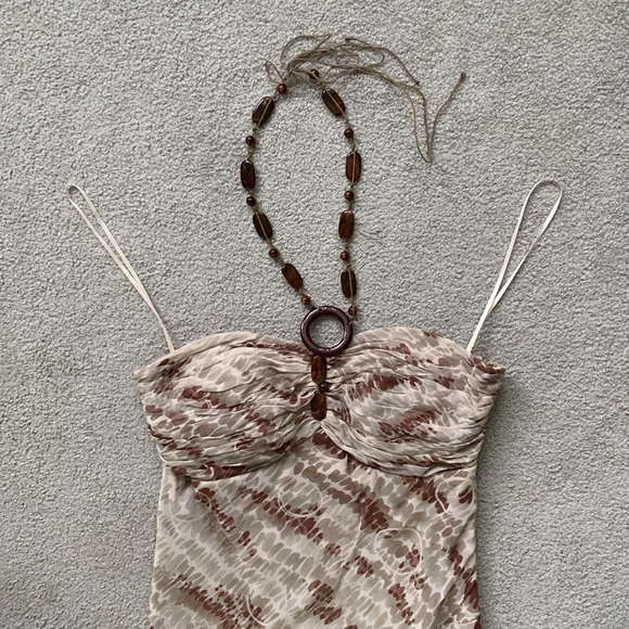 Sangria Beaded Halter Dress - Picture 3 of 9